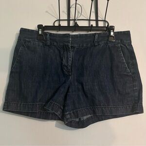 Ann Taylor Loft Sz 6 3.5" Inseam 5 Pocket Dark‎ Wash Denim Shorts 100% Cotton